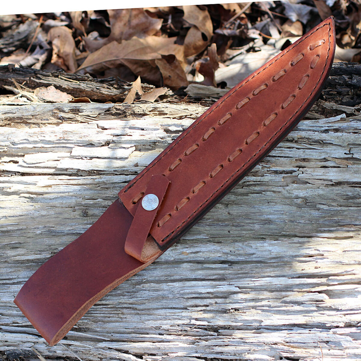 Damascus 1032 Bowie, 9" Damascus Plain Blade, Stag Handle - Image 2