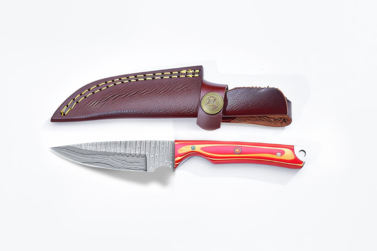 Pro-tech Knives PT-EMERSONTEX24 Emerson Auto Damasteel Blade with Striped MICARTA Handle - Image 3